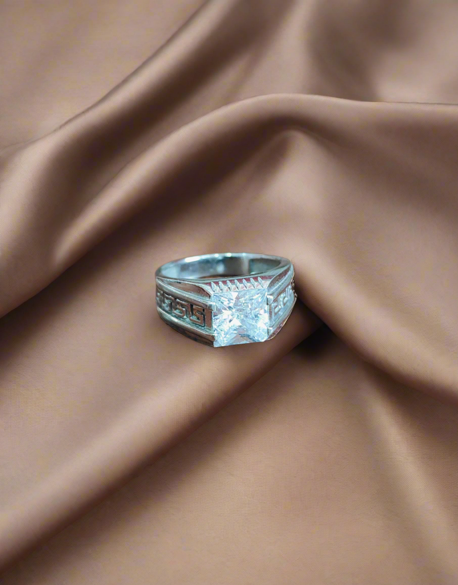 Silver men's ring