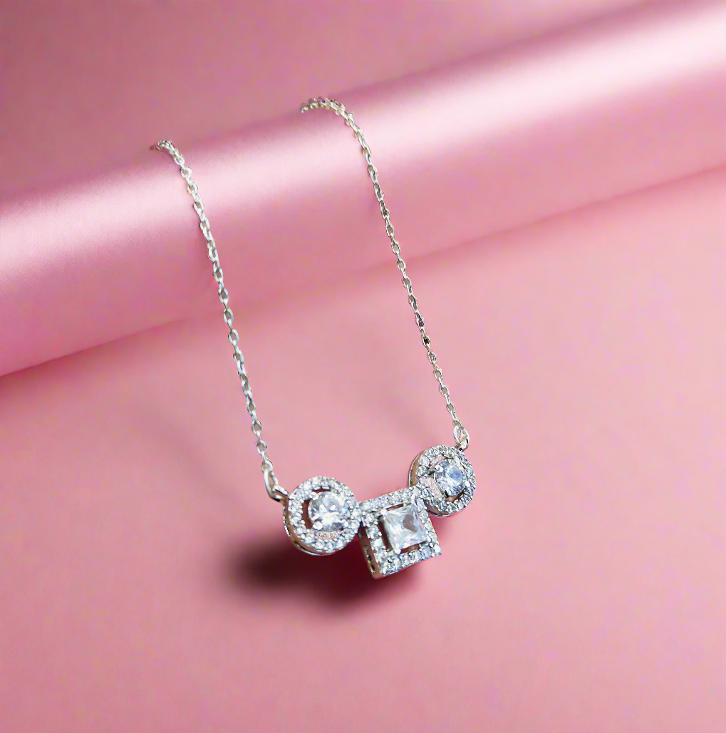 Silver 92.5 diamond mangalsutra