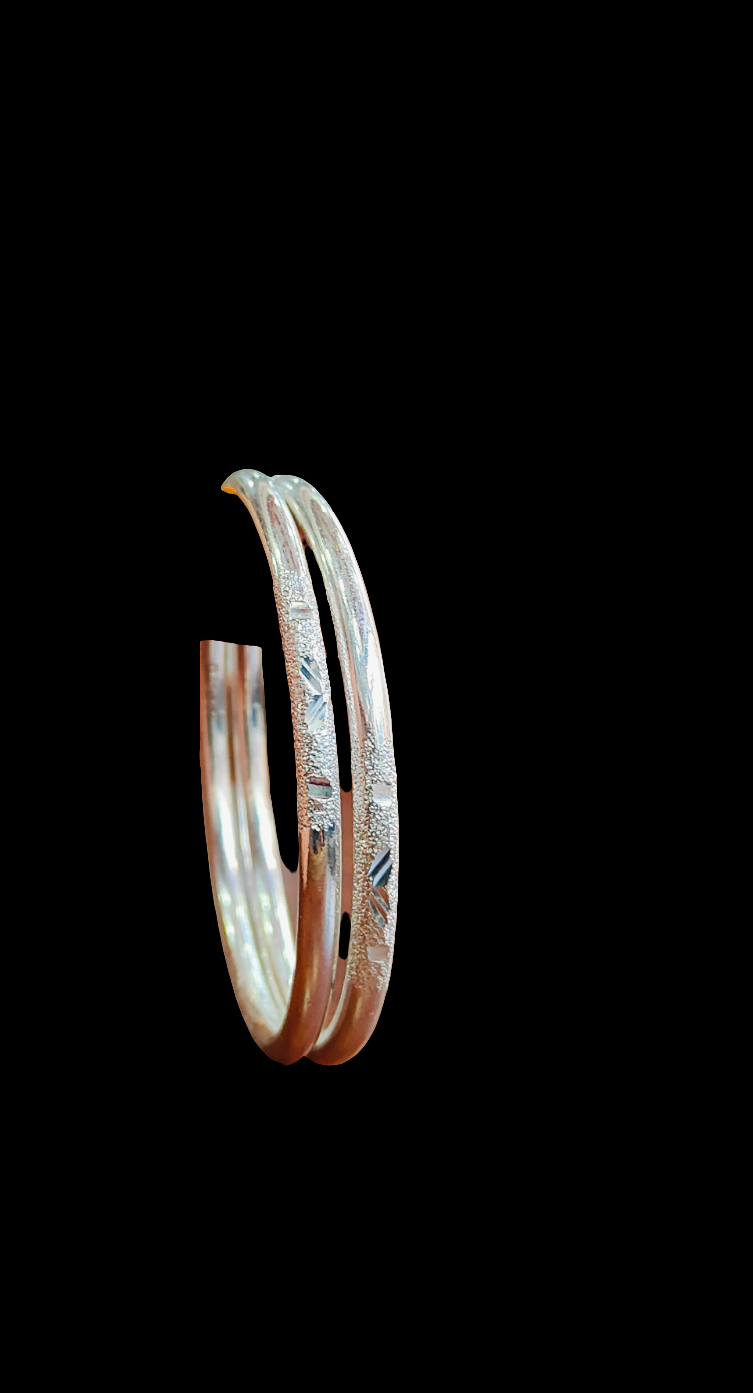 Silver plane bangles