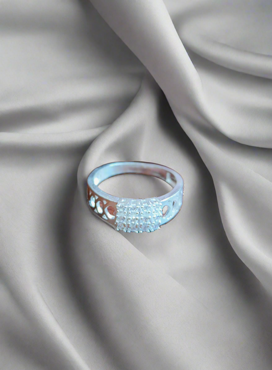 Silver men's ring