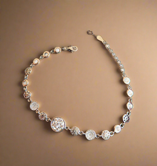 Silver 92.5 girls adjustable bracelet