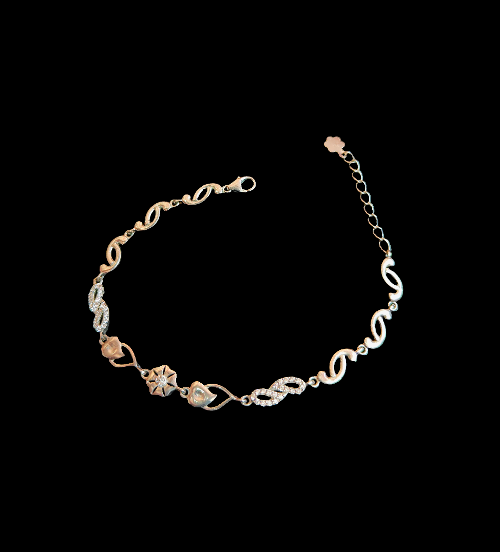 Silver girls adjustable bracelet