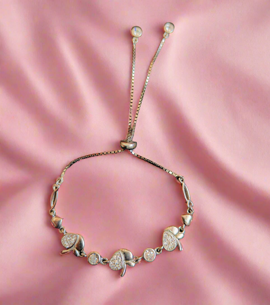 Silver girls adjustable bracelet under 2000