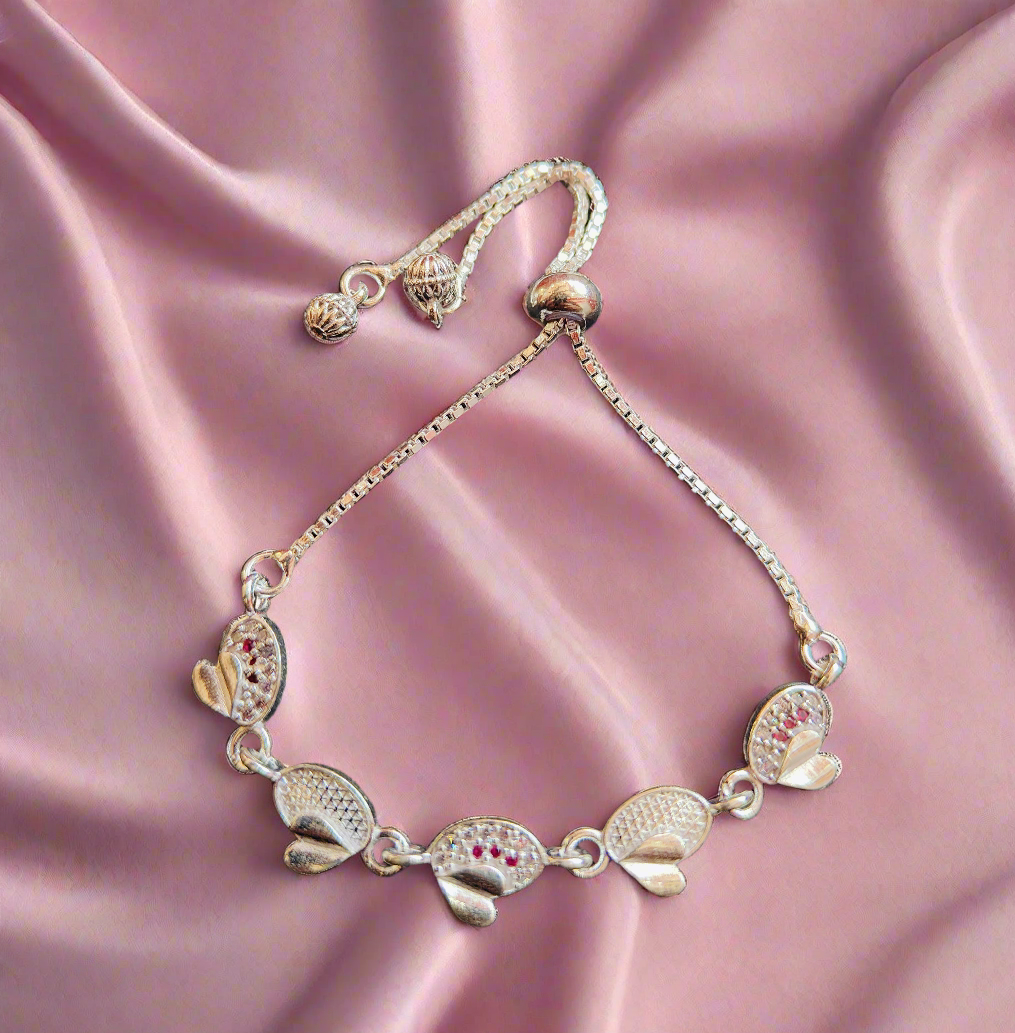 Silver girls adjustable bracelet under 1500