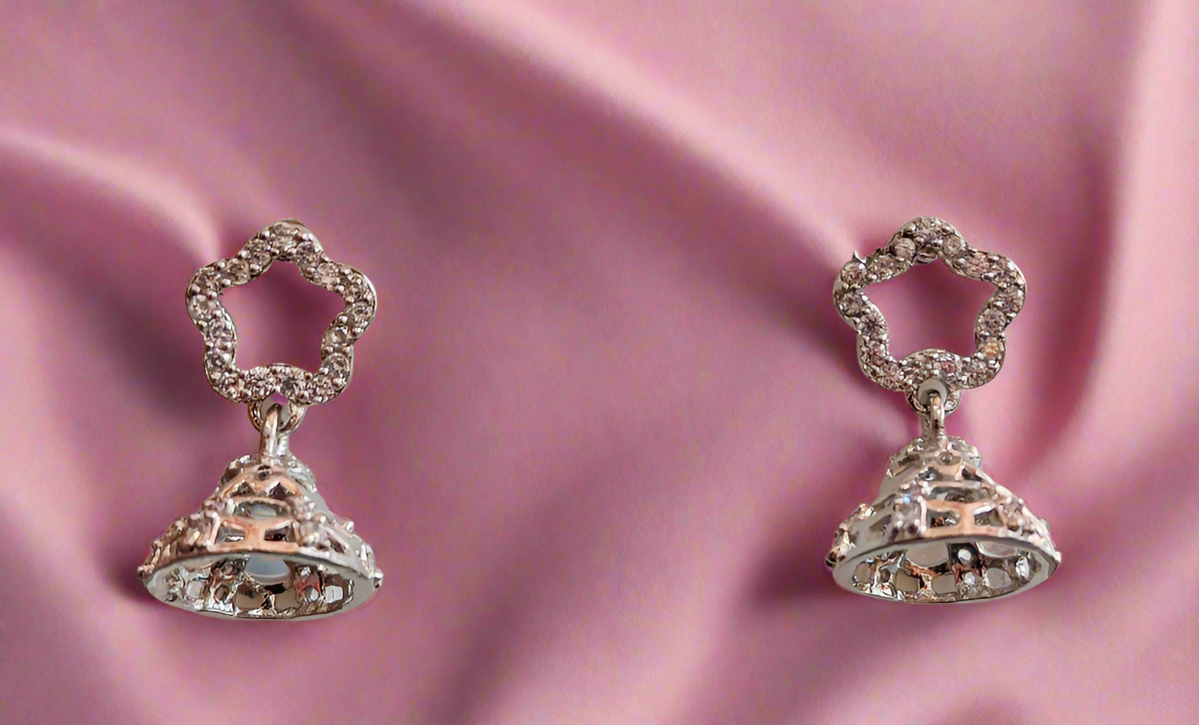 Silver 92.5 earrings (jhumka)